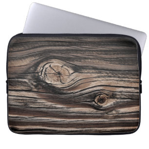 Wood Grain Pattern Laptop Sleeve