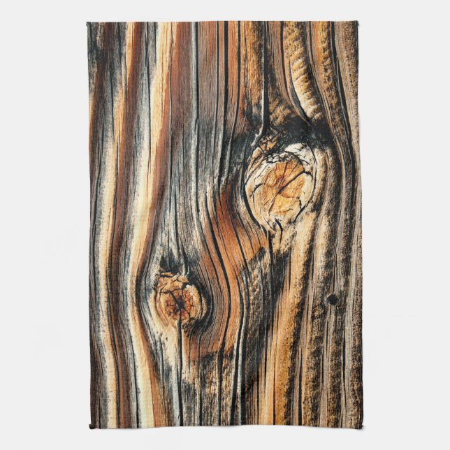 Wood Grain Pattern Tea Towel (Vertical)