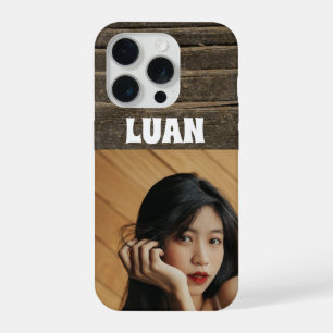 Wood grain photo custom iphone case