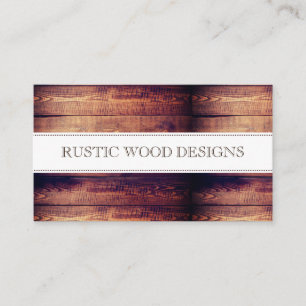 Wood Grain Rustic Grey Blue Monogram Business Card