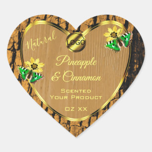 Wood Grain Rustic Tree Bark Product Labels Logo