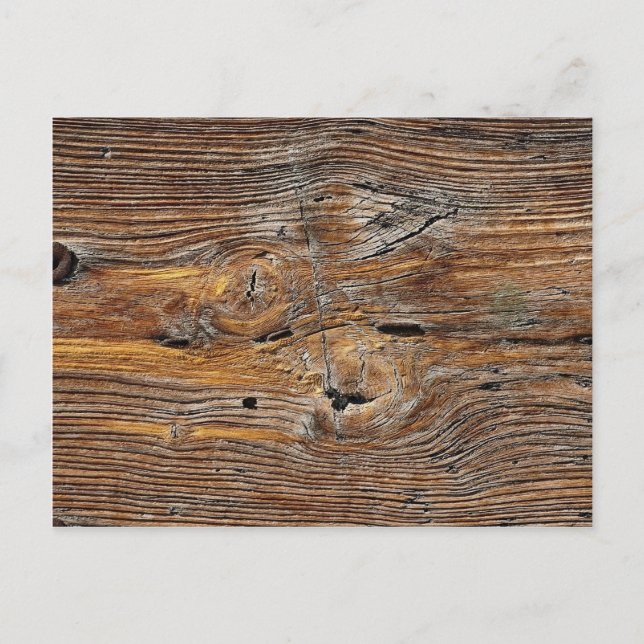 Wood grain, sheet of weathered timber postcard (Front)