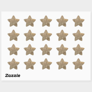 WOOD GRAIN STAR STICKER