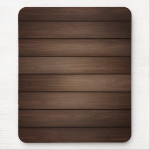 Wood Grain Striped Brown Abstract Fashion Art Mouse Mat
