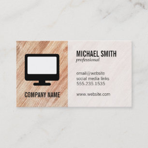 Wood Grain / Technology Business Card