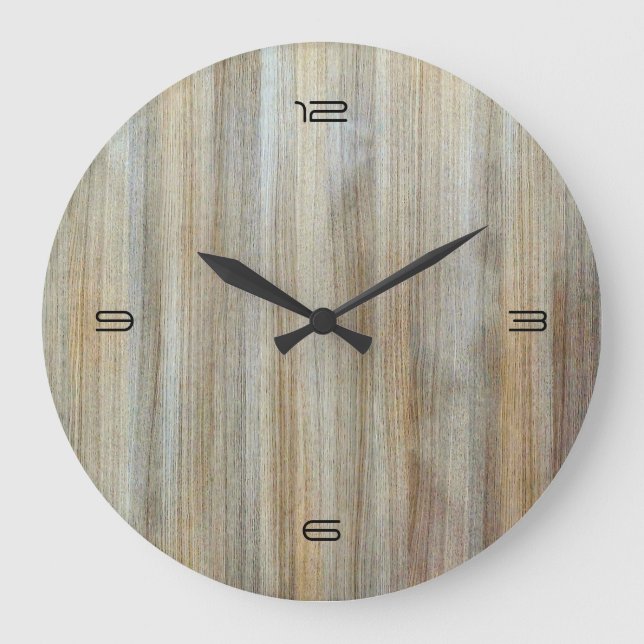 Wood Grain Texture #2 Large Clock (Front)