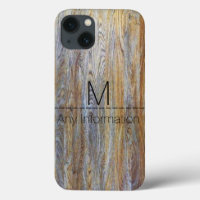 Wood Grain Texture Monogram #4