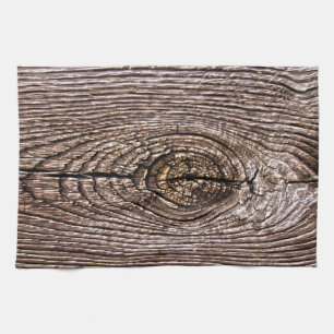 Wood Grain Texture Tea Towel