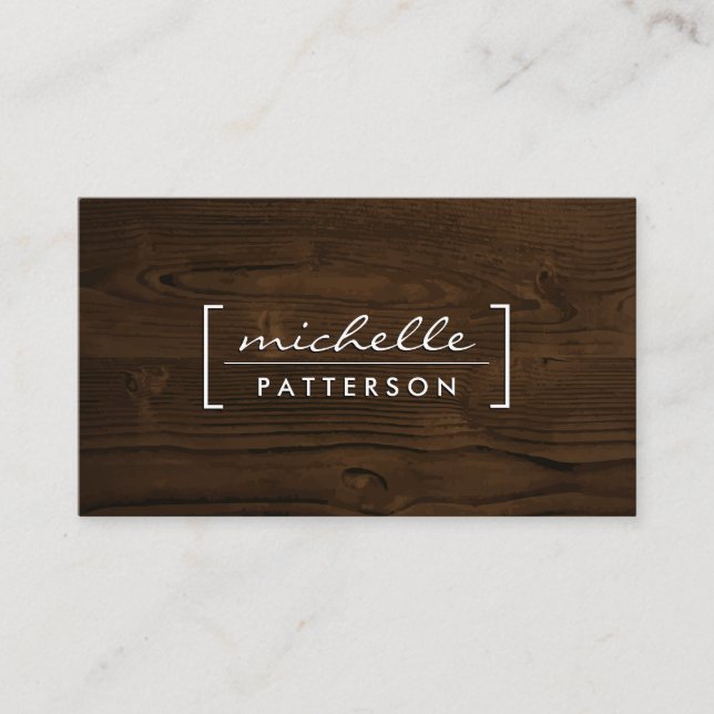 Wood Grain | Vintage Business Card (Front)