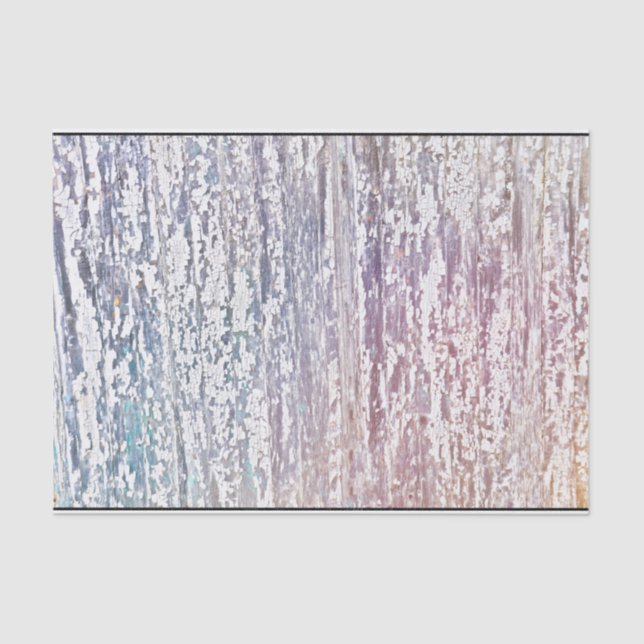 Wood Grain White Purple Pink Pastel Rustic Texture Tissue Paper (Front)