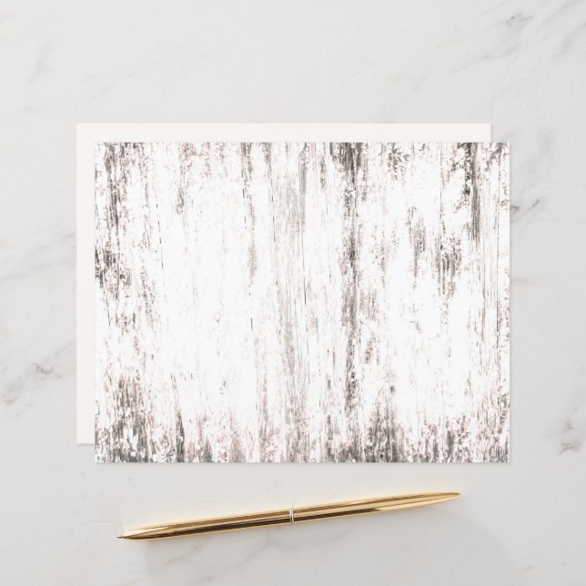 Wood Grain White Rustic Country Texture Decoupage (Front/Back In Situ)