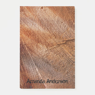 Wood Grain with Personalised Text Post-it Notes