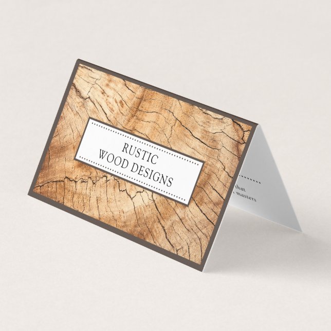Wood Grain Woodworker Carpenter Business Card (Front)
