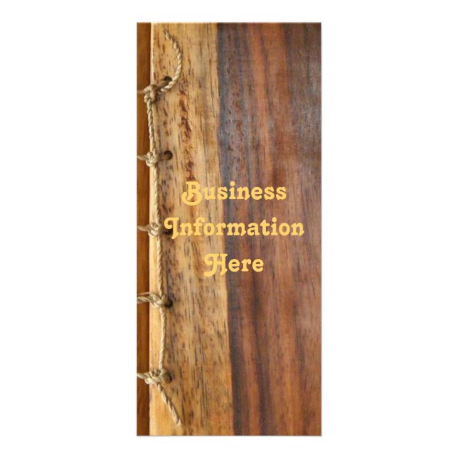 Wood Grained 2012 Calendar Business Rack Card (Front)