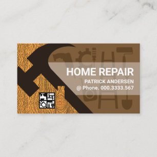 Wood Hammer Rooftop Building Business Card