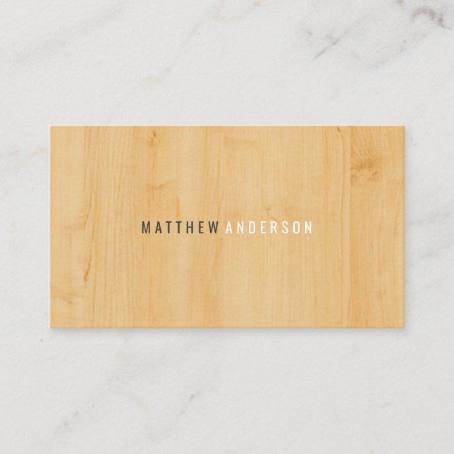 Wood II Business Card (Front)