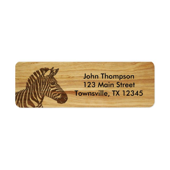 Wood Inlaid Zebra (Front)