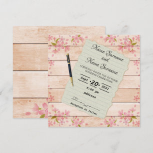 Wood Invitation