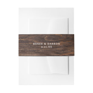 Wood Invitation Belly Band