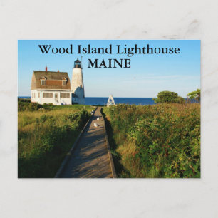 Wood Island Lighthouse, Maine Postcard
