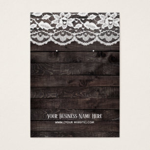 Wood Lace Earring Display Cards