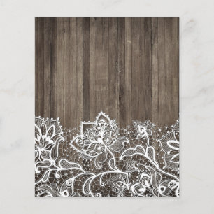 Wood & Lace Rustic Scrapbook Paper