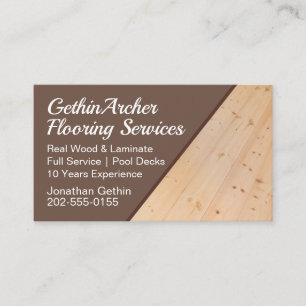 Wood Laminate Floor Decking Business Card