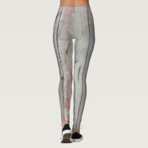 wood Leggings modern trendy pattern elegant