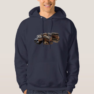 wood letters men hoodie