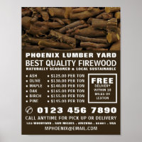 Wood Log Pile, Lumber/Timber/Wood Yard Advertising