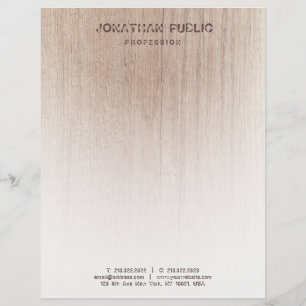 Wood Look Template Elegant Distressed Text Custom Letterhead