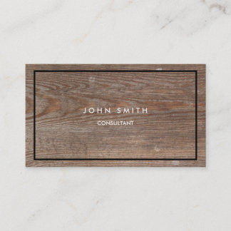 Wood Look Two-Sided Business Card