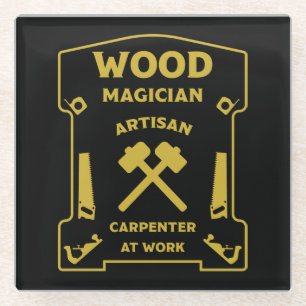 Wood Magician  Glass Coaster