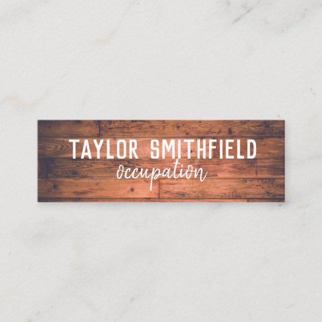 wood mini business card (Front)