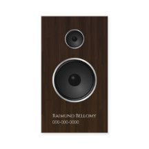 Wood Music Speaker Business Card