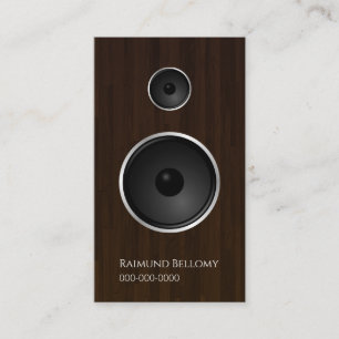 Wood Music Speaker Business Card