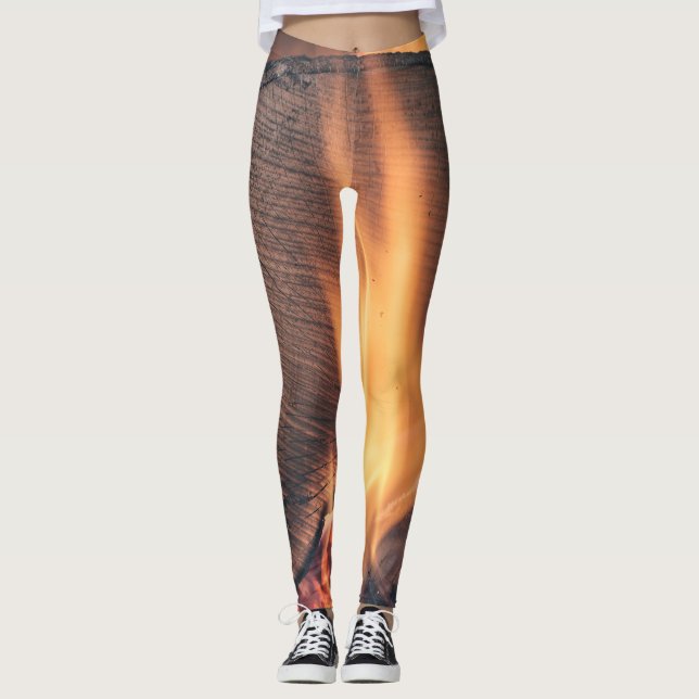 Wood on fire leggings (Front)