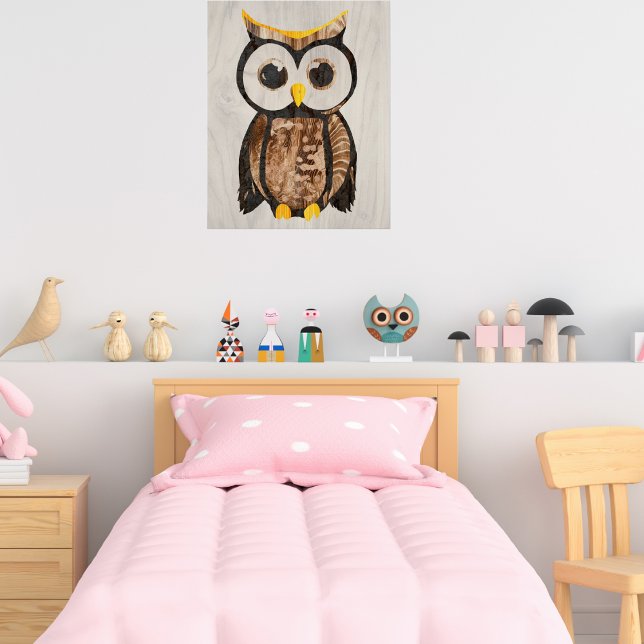 Wood - Owl with big eyes Poster (Creator Uploaded)