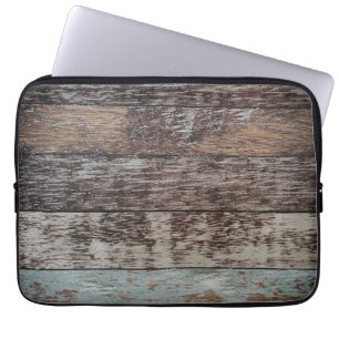 Wood Panel   Rustic Laptop Sleeve