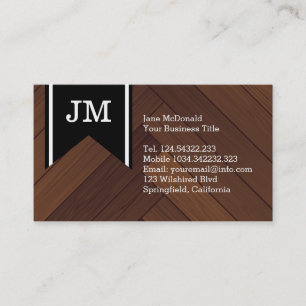 Wood Panel Texture Business Card
