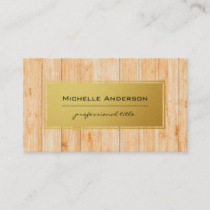 Wood Panels   Gold Frame Backing Business Card