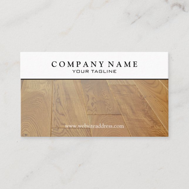 Wood Parquet Floor Business Card (Front)