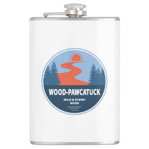 Wood-Pawcatuck Wild And Scenic River Hip Flask