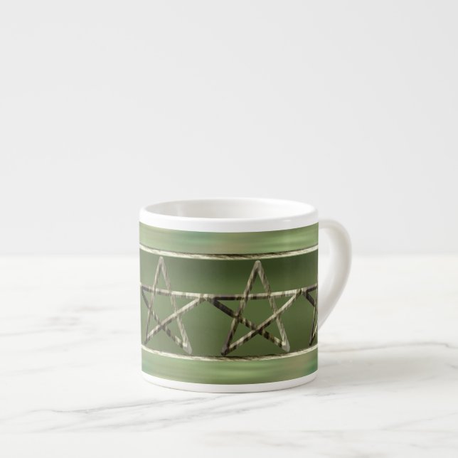 Wood Pentacle Espresso Cup (Front Right)