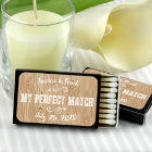 Wood Personalised Black Matchboxes - Set Of 50