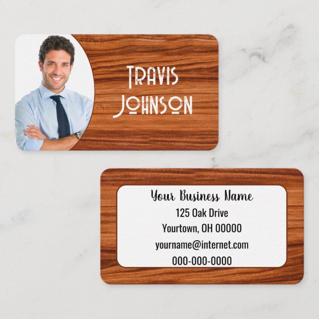 Wood Photo Frame  Business Card (Front/Back)