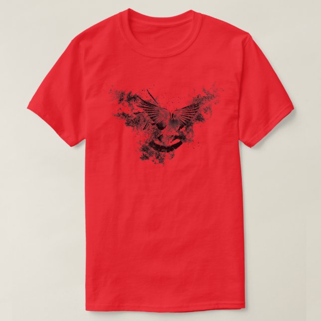 wood pigeon fly bird hunting forest 1 T-Shirt (Design Front)