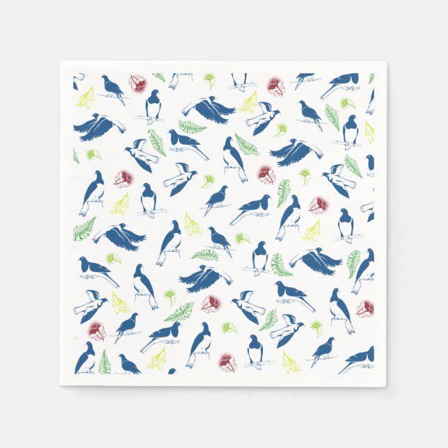 Wood Pigeon Kereru NZ Bird Napkin (Front)