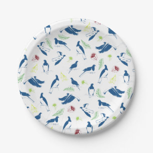 Wood Pigeon Kereru Pattern Paper Plate