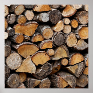 Wood Pile Poster